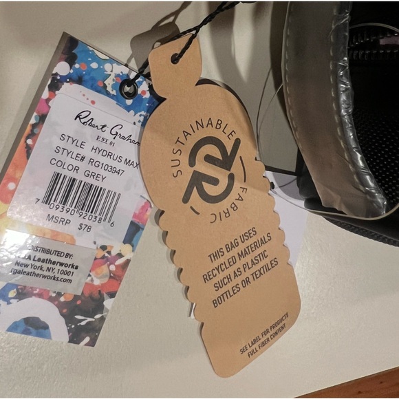 NEW🖤🩶Robert Graham Hydrus Max Gray/Black Dopp Kit/Toiletry Travel Bag - Picture 7 of 11